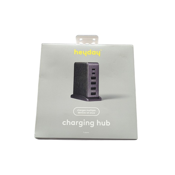 Z3O USB Charging Hub - Heyday 6-Port Charging Hub Vertical 2C + 4A - Black OB - Picture 1 of 4
